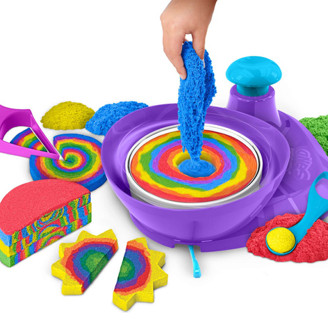 Kinetic Sand Plastic Kit Bunter Kinetic Sand 907g Swirl n' Surprise Mischmaschine + Zubehör
