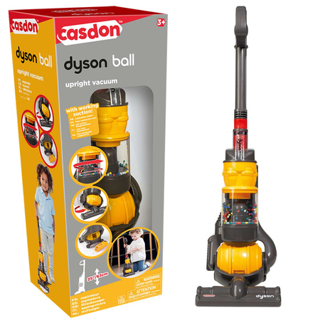 Dyson Ball Upright Spielzeug-Staubsauger für Kinder mit Saugfunktion Casdon 