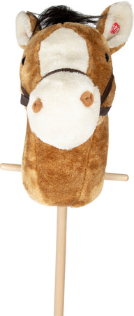 Nico Pferd auf einem galoppierenden Stock mit Ton