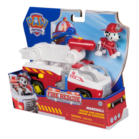 Paw Patrol Feuerwehr-Rettungsfahrzeug mit Figur Marshall Feuerwehrauto mit Wassergranaten
