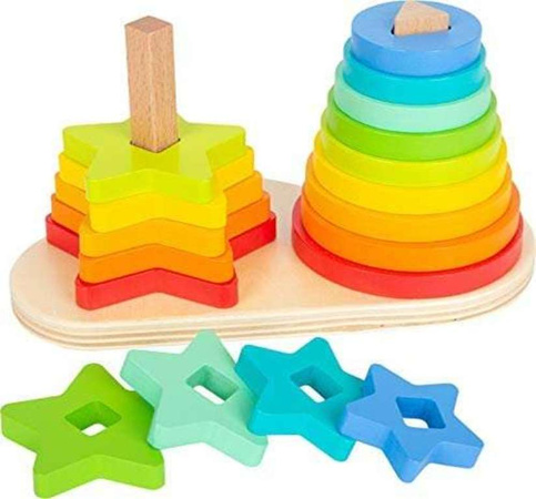 Kleiner Fuß 11720 Pyramidenpuzzle Sterne Kreise
