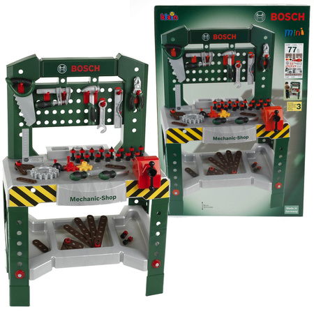 Bosch große Werkstatt mit Werkzeug für Kinder 77 Stück Klein 8574