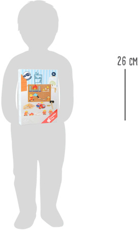 Stampfende Feuerwehr Korkplatte Holzpuzzle + Hammer