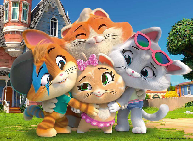 Puzzle 30 Teile Freundschaft im Katzenland 44 Katzen