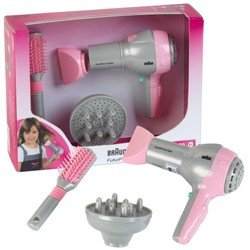 Braun Haartrockner mit Diffusor und Bürste für Kinder Klein