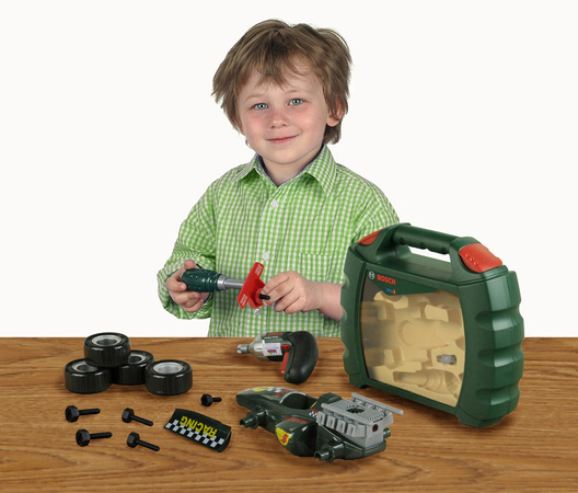 Koffer mit Auto und Bosch-Schraubendreher für Kinder Klein
