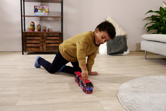 Volvo-Gelenkbus 40 cm Fahrzeug rot Öffentliche Verkehrsmittel