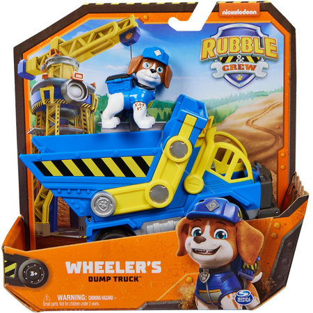 Paw Patrol Rubble Charger Baufahrzeug Roter Heppo Grabber mit Figur 6cm