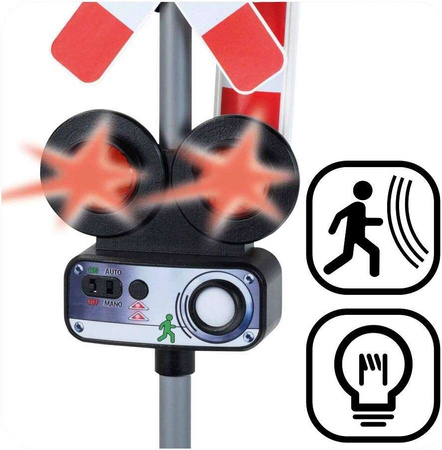 Straßenschild Bahnübergang Verkehr lernen Ampel Klein Licht und Ton