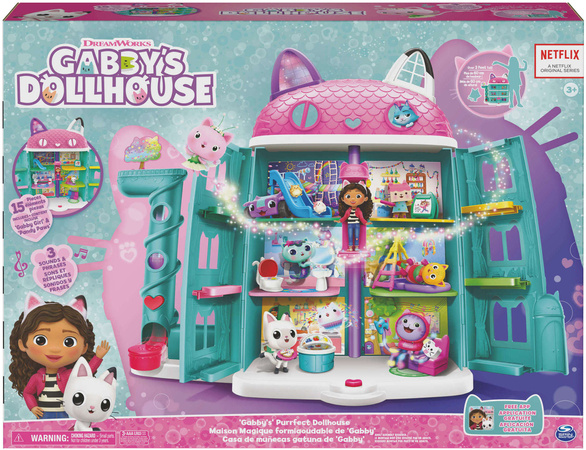 Gabi's Purrfect Dollhouse Interactive 60 cm Big Big Dollhouse + Pussycat und Gabi Figuren Gabby's Purrfect Dollhouse Sound