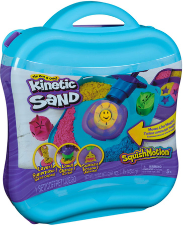 Kinetic Sand Kunststoff Kinetic Sand Set Squish Motion Koffer 3 Sande + Zubehör