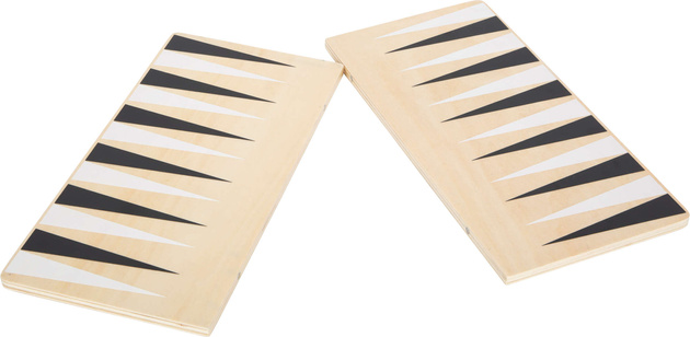 Set von hölzernen Brettspielen 3in1 Schach Dame Triktrak Puzzlespiel