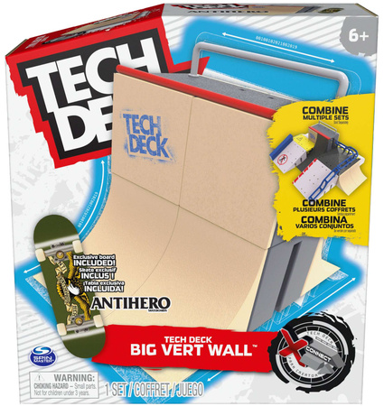 Tech Deck Fingerboard Big Vert Wall Rampenset + Skateboard