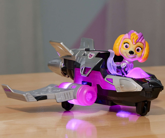 Paw Patrol The Mighty Kinofilm Big Kinofilm Skye Figurenset rosa Jet Fahrzeug Sound Licht