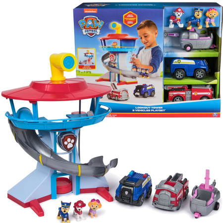 Paw Patrol Hauptquartier mit Licht und Sound, Fahrzeugen und Figuren 