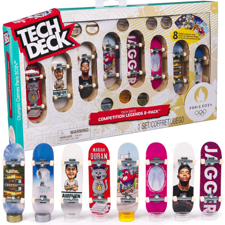 Tech Deck Set Competition Legends Paris 2024 8 Skateboards + Zubehör