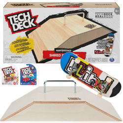 Tech Deck Shred Pyramiden Set Holzrampenset + Zubehör mit Metallschiene