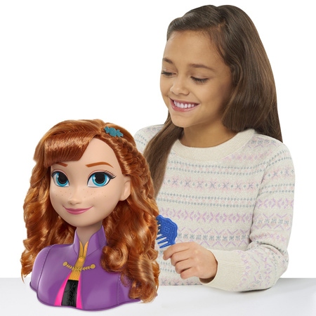 Disney Prinzessin Kopf Kämmen und Styling Puppe Anna Die Eiskönigin +Zubehör