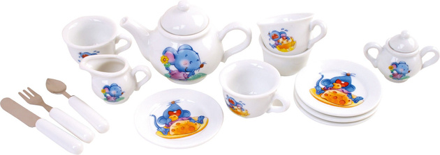 Kleiner Picknickkorb aus Weidengeflecht Foot mit Zubehör romantisch 30 Stück