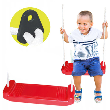 Stabile Schaukel gerade rote Bank bis zu 100 kg 3+ Mochtoys