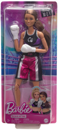 Barbie Little Set Collector's Doll Made to Move Boxing You Can be Anything + Boxhandschuhe