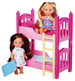 Simba 573-3847 Evi Love Set mit 2 Puppen und ausklappbarem Etagenbett