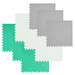 Humbi Schaumstoffbodenmatte 180x180 Großes wasserdichtes sicheres Schaumstoffpuzzle 9 Stück mint, grau, weiß