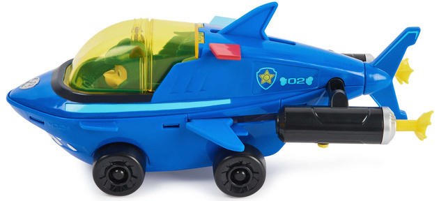 Spin Master Paw Patrol Aqua Pups Hai-Fahrzeug-Set mit Chase-Figur