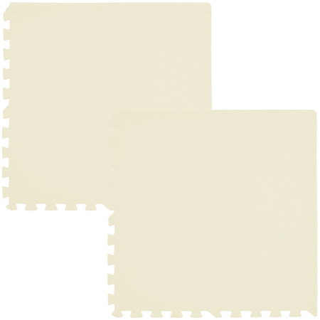 Humbi Schaumstoff Bodenmatte 120x120 Large wasserdicht sicher Schaumstoff-Puzzle 4 Stück Creme, Kupfer