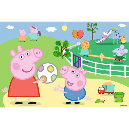 Trefl 17356 Puzzle 60 Peppa Wutz In einer Gruppe spielen