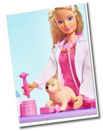 Simba Doll Steffi Tierarzt und Puppe Evi Tiere 35 Stück
