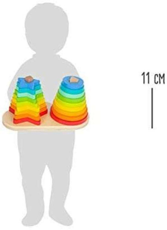 Kleiner Fuß 11720 Pyramidenpuzzle Sterne Kreise
