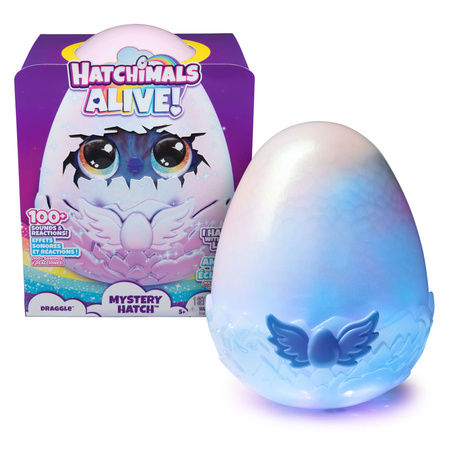 Hatchimals Alive Mystery Hatch Draggle- Magisches Überraschungsei mit Licht und Sound