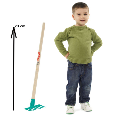 Bosch Harke mit Holzgriff für Kinder Klein 2718