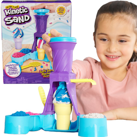 Kinetic Sand kinetischer Sand Eiscreme Set Soft Serve Station + Zubehör