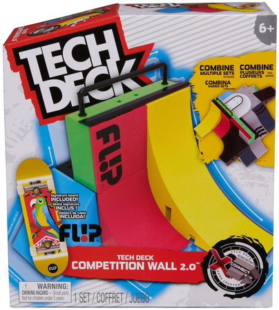 Tech Deck Griffbrett-Set Rampa Competition Wall 2.0+ buntes Sammelskateboard