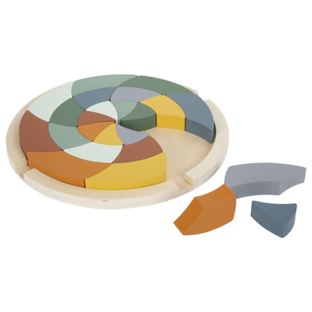 Verdrehtes Holzpuzzle Buntes Safari-Rad-Puzzlespiel