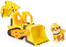 Paw Patrol Rubble und seine Crew Rubble&Crew Rubble Bagger Gelb Bulldozer Baufahrzeug mit Figur 6cm