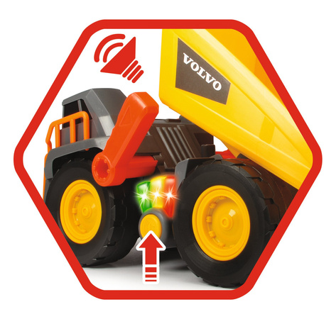 Dickie 372-5004 Volvo Construction Kipper mit Licht und Ton