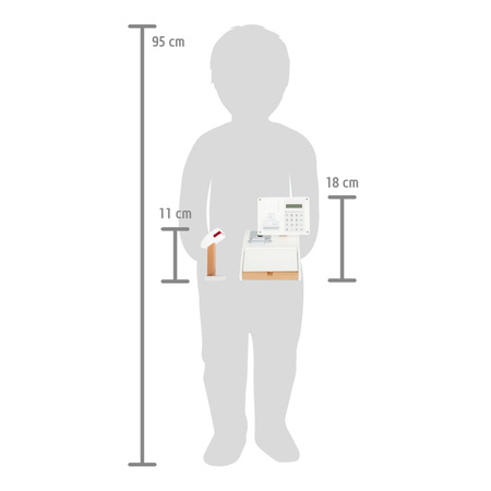 Hölzerne fiskalische Registrierkasse mit Taschenrechner Small Foot