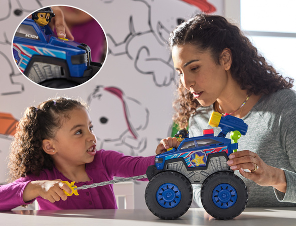 Paw Patrol Rescue Cruiser Großes Set blau Geländewagen Power Haulin Chase Light Sound
