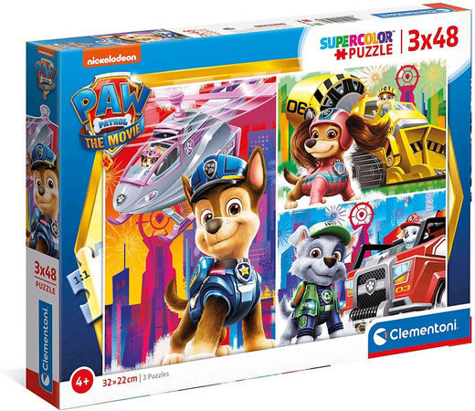 Clementoni Puzzle 3x48 Paw Patrol Die Movie