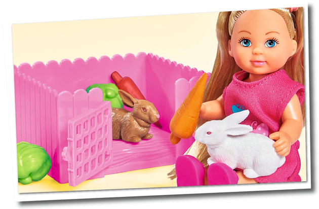 Simba Doll Steffi Tierarzt und Puppe Evi Tiere 35 Stück