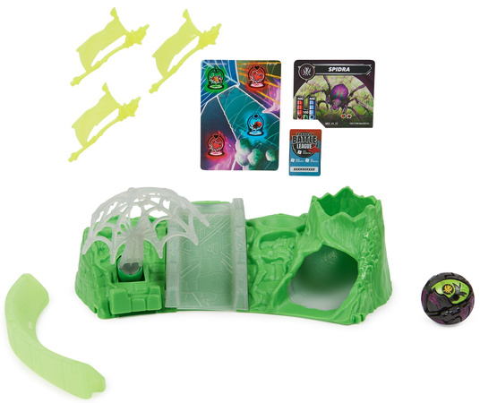 Bakugan Training Set + Spidra Insekt Clan Figur Grün Strategie Spiel