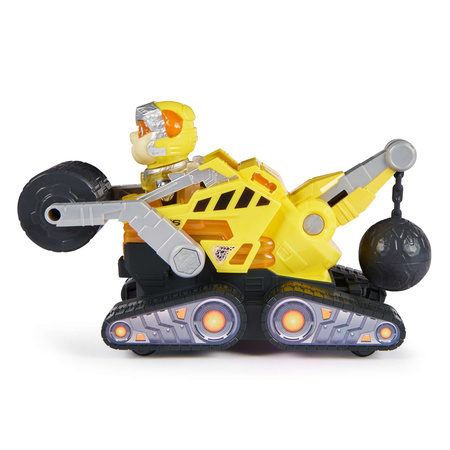 Paw Patrol The Movie 2 Set Figur Rubble Hund Fahrzeug gelb Cars Rollo Licht Sound