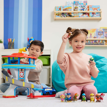 Paw Patrol Beobachtungsstation mit Polizeifahrzeug und Figuren
