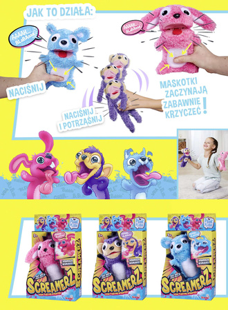 ScreamerZ Interactive Screamer Maskottchen Lila Affe mit Sound