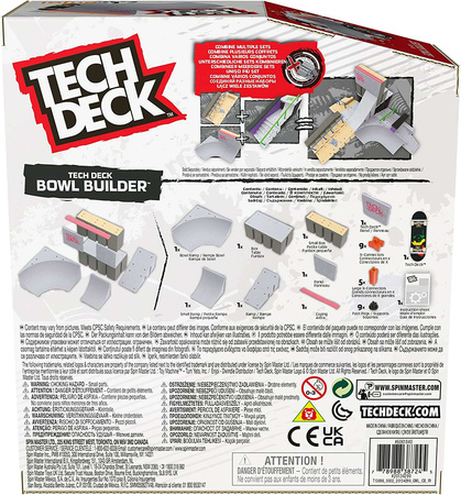 Tech Deck griffbrett Bowl Builder Rampenset + Skateboard