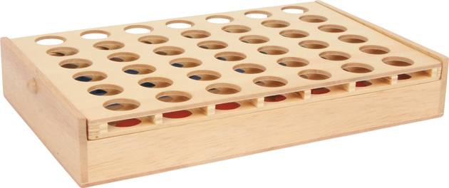 Kleiner Fuß aus Holz Partyspiel "Vier in einer Reihe" 3460