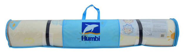 Humbi Doppelseitige pädagogische Schaumstoffmatte, 180 x 150 x 2 cm, pastellfarben, dick, Straßentiere